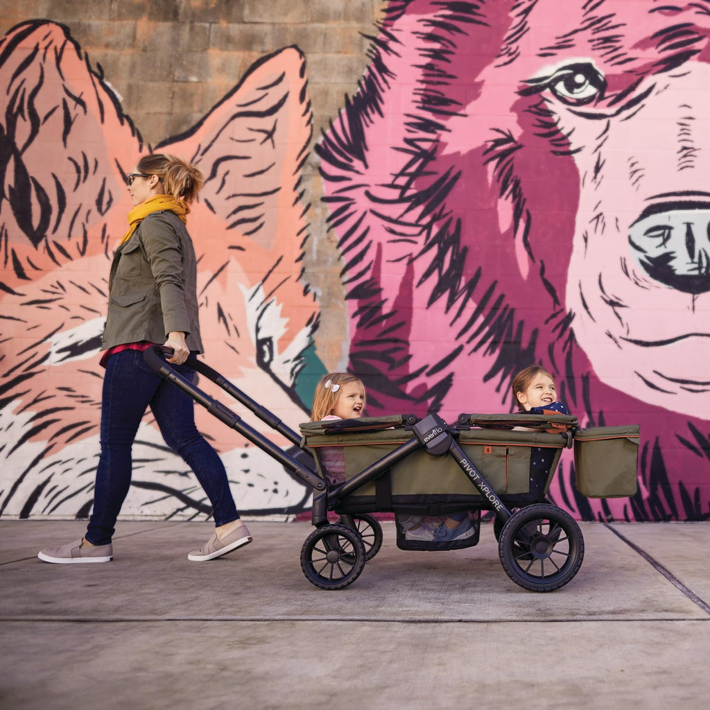 Discover Adventure with the Pivot Xplore All-Terrain Stroller Wagon in Ranger Green