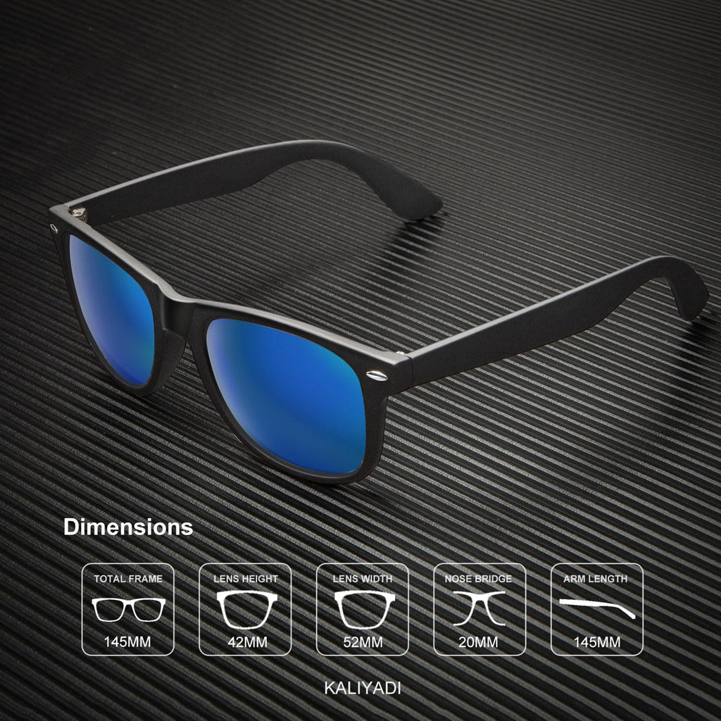 Polarized Sunglasses for Men and Women Matte Finish Sun Glasses Color Mirror Lens UV Blocking (3 Pack)