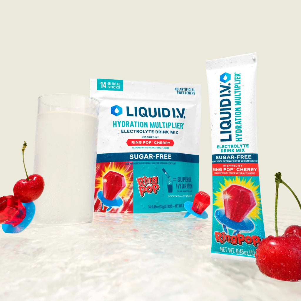 Liquid I.V. Sugar-Free Hydration Multiplier - Cherry Ring Pop Flavor 
