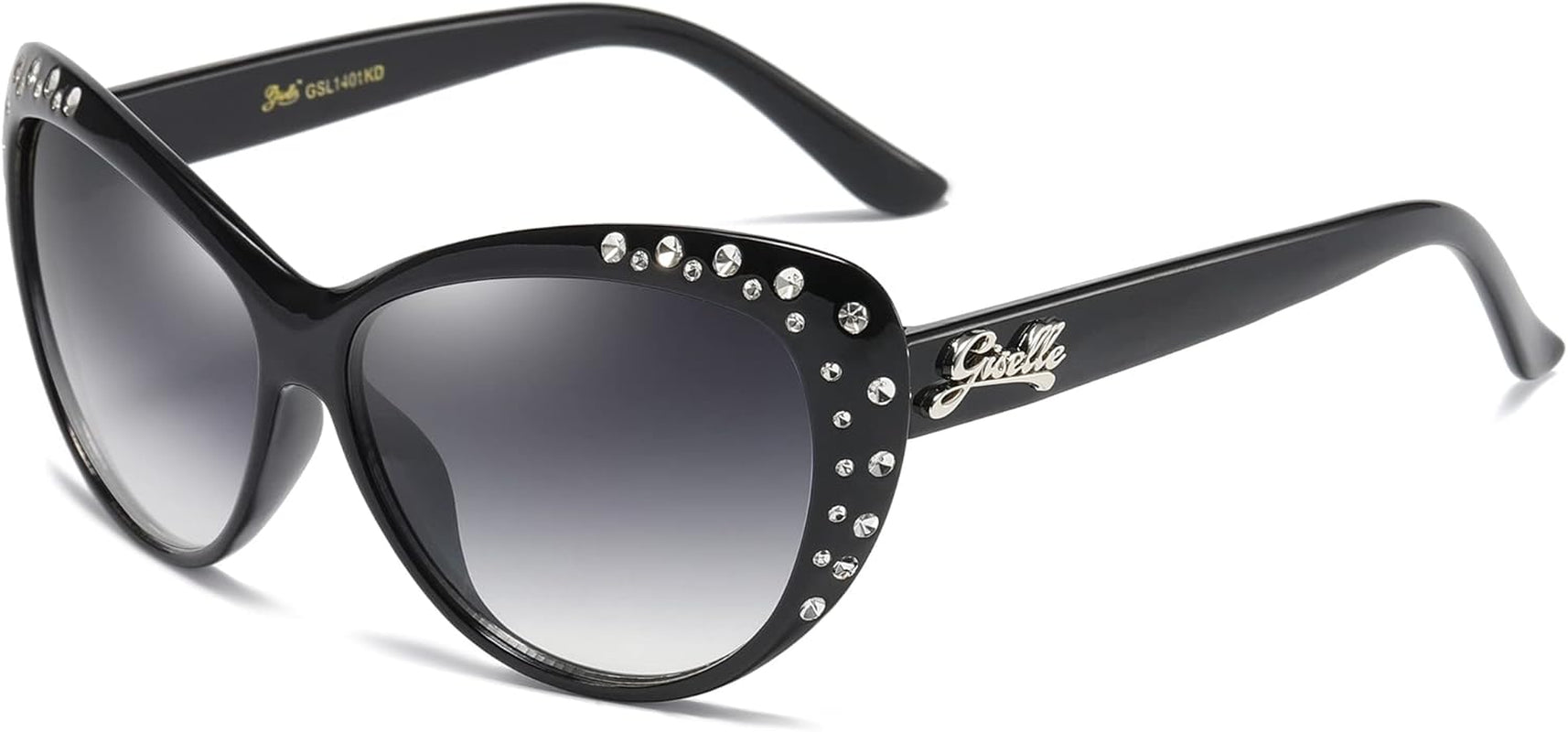 Cute Kids Retro Cat Eye Rhinestone Sunglasses for Teen Girls and Children Age 6-14