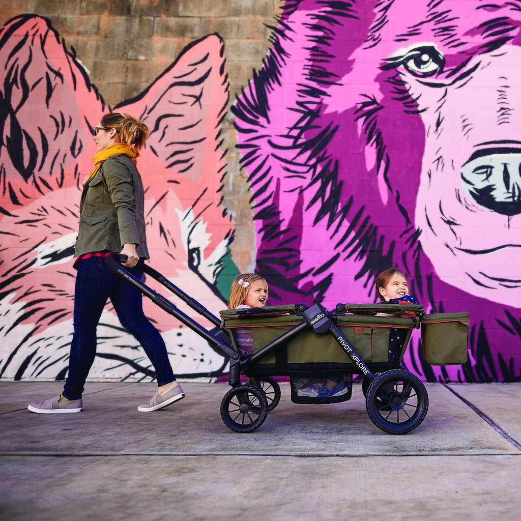Discover Adventure with the Pivot Xplore All-Terrain Stroller Wagon in Ranger Green