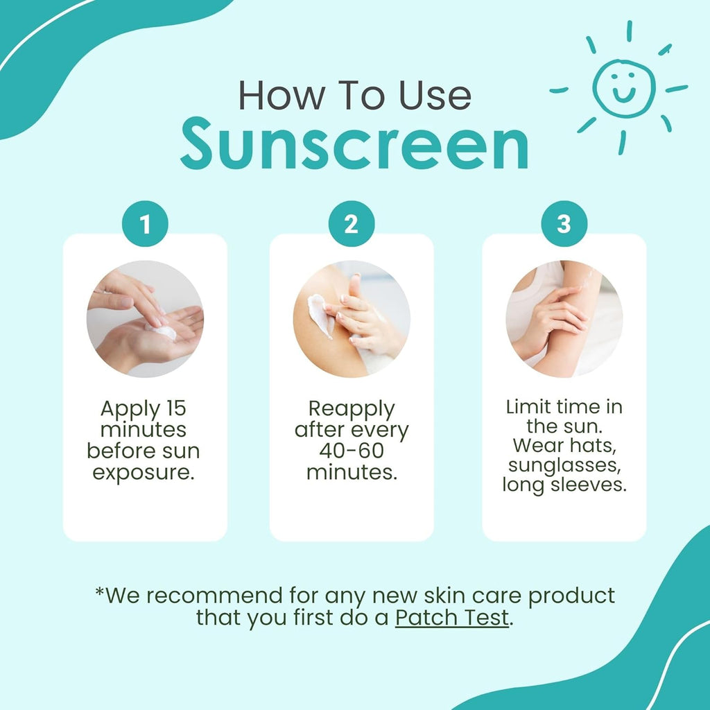 Easy on Mineral Sunscreen SPF 50 - Kids & Baby Sunscreen for Face & Body, Non-Toxic Zinc Oxide Sunblock Protection for Sensitive Skin, Unscented, FSA Eligible, Travel Size 3.4Oz