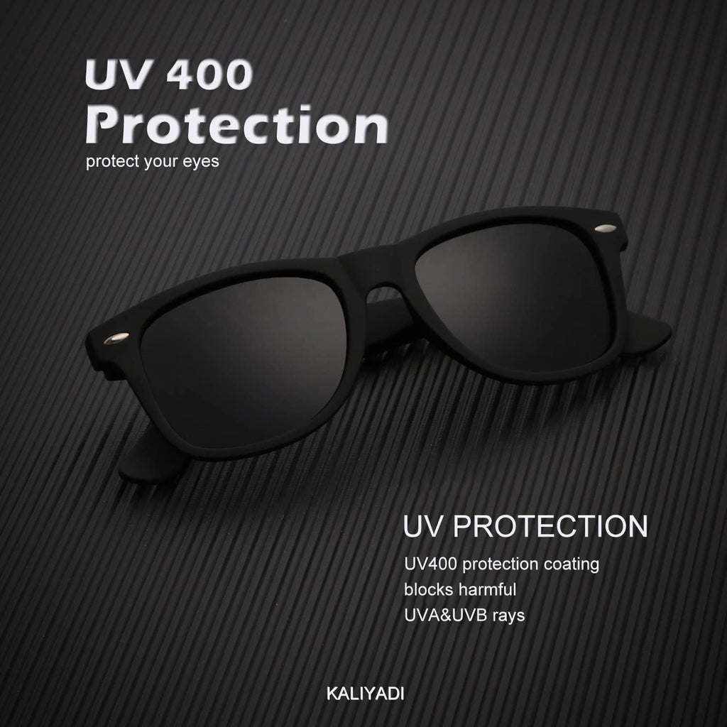 Polarized Sunglasses for Men and Women Matte Finish Sun Glasses Color Mirror Lens UV Blocking (3 Pack)