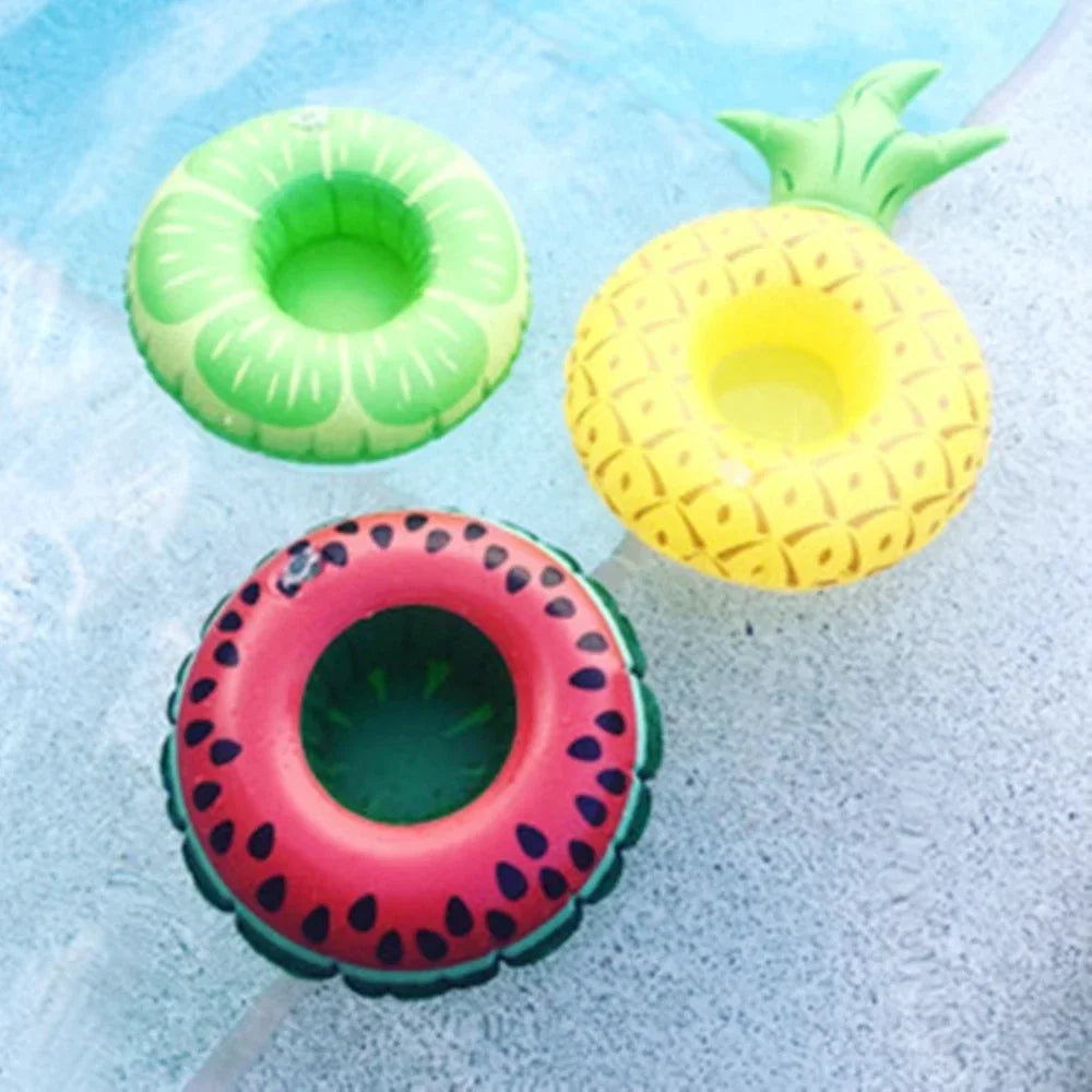 Air Mattresses for Cup Inflatable Flamingo Drinks Cup Holder Pool Floats Bar Coasters Floatation Devices Cute Toy Drink Holder