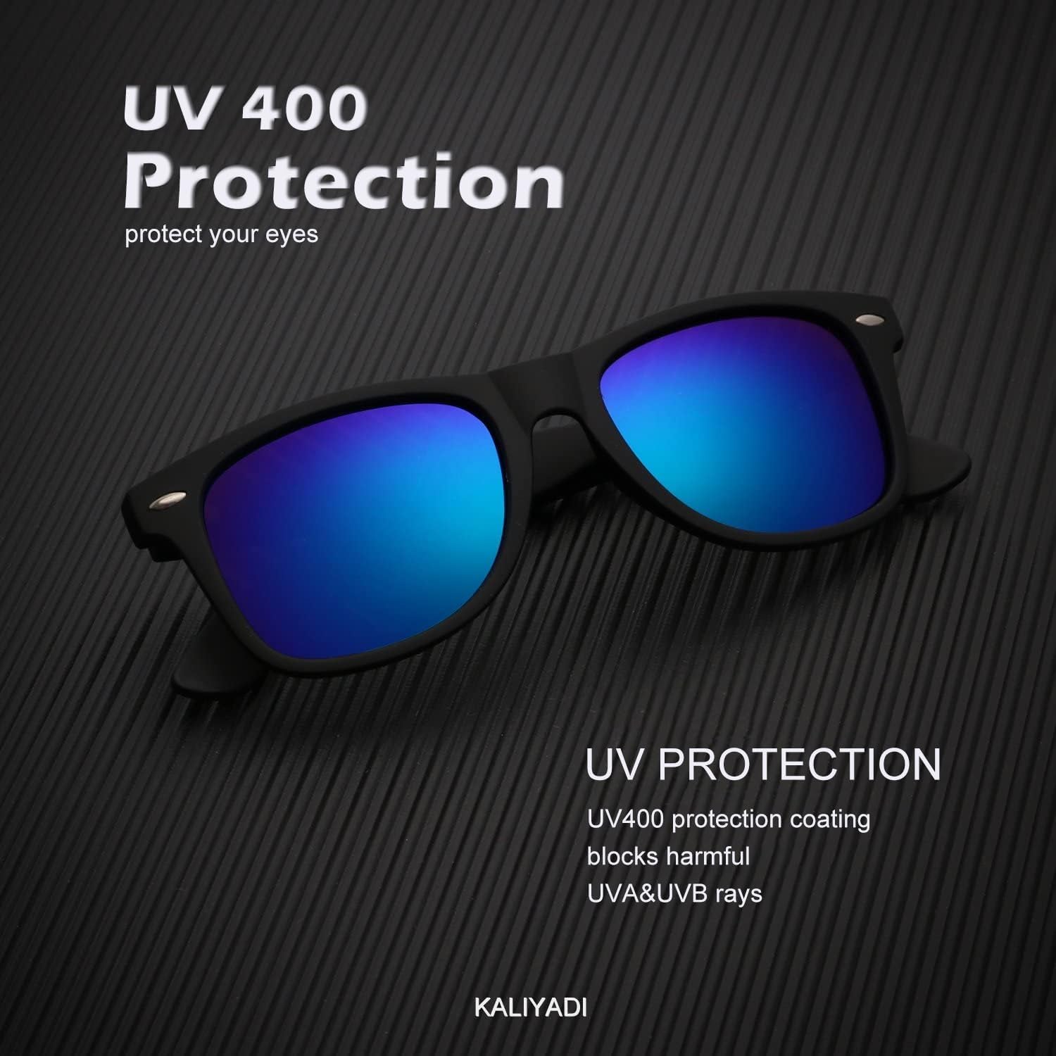 Polarized Sunglasses for Men and Women Matte Finish Sun Glasses Color Mirror Lens UV Blocking (3 Pack)